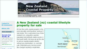 new zealand coastal property web site thumbnail